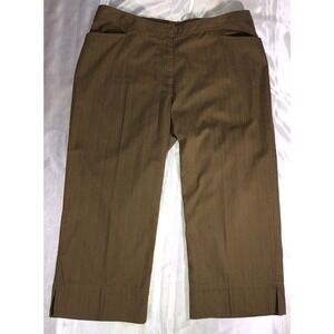 J Jill Sandalwood Cropped Wide Leg Genuine Fit Pincord Corduroy Pants NWT Sz 16